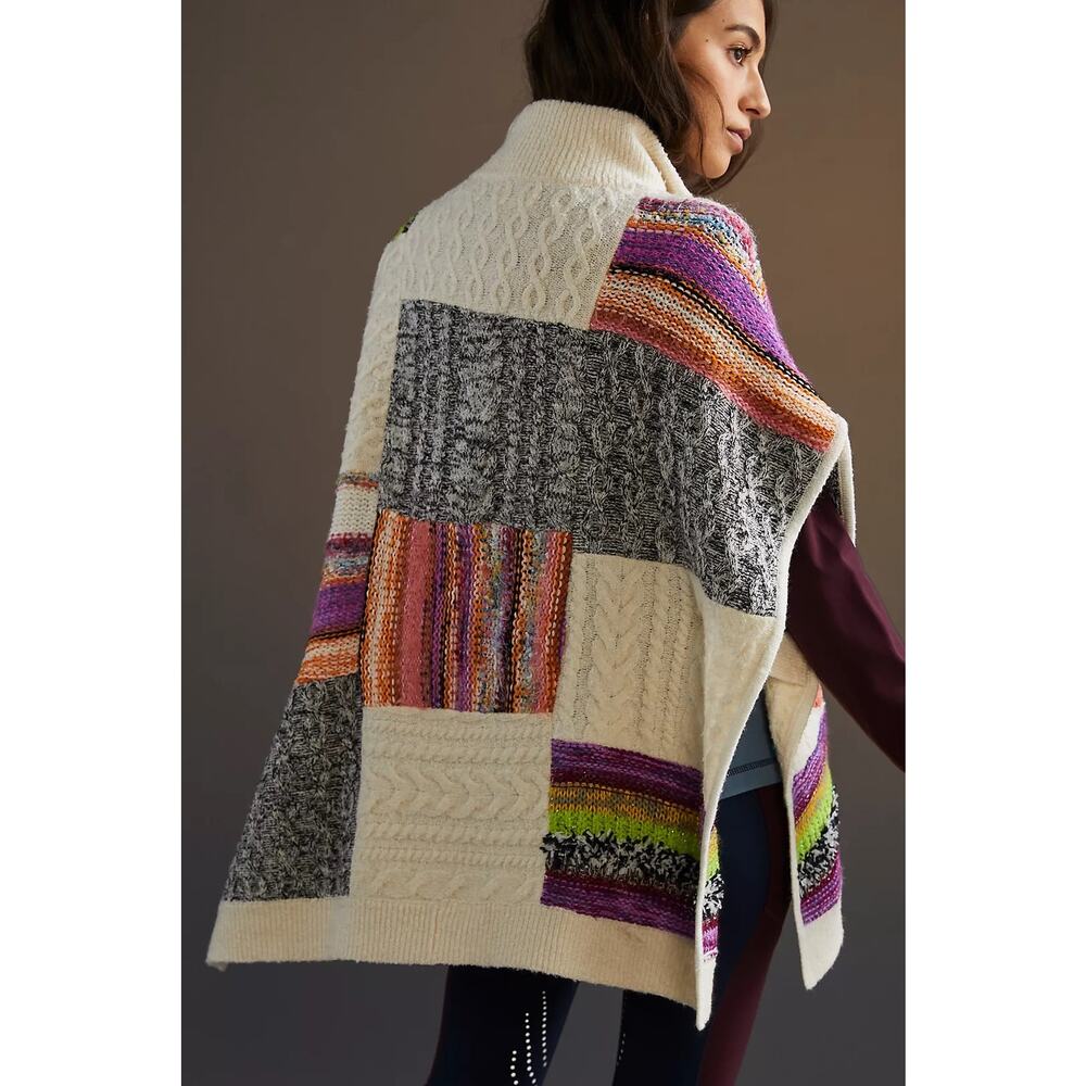 Anthropologie patchwork poncho sweater - Picture 11 of 11